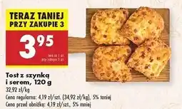 Biedronka Tost z szynką i serem oferta