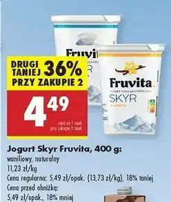 Biedronka Jogurt skyr naturalny Fruvita Skyr oferta
