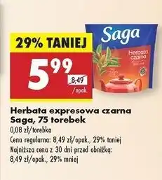 Biedronka Herbata ekspresowa Saga oferta