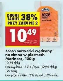 Biedronka Łosoś wędzony na zimno plastry Marinero oferta