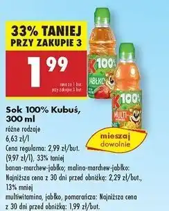 Biedronka Sok pomarańczowo-jabłkowy Kubuś 100% oferta