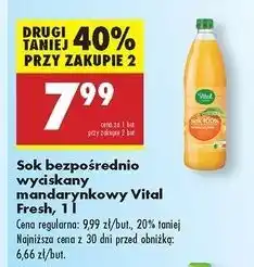 Biedronka Sok mandarynkowy Vital Fresh oferta