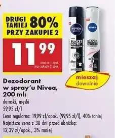 Biedronka Antyperspirant clear Nivea Invisible Black & White oferta