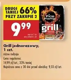 Biedronka Grill jednorazowy Fire & Flame oferta
