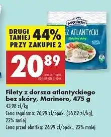 Biedronka Dorsz atlantycki filet bez skóry Marinero oferta