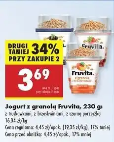 Biedronka Jogurt z porzeczkami granolą Fruvita oferta