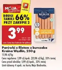 Biedronka Parówki z filetem kurczaka Kraina Wędlin oferta