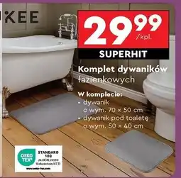 Biedronka Dywaniki łazienkowe 50 x 70 + 40 cm Smukee oferta