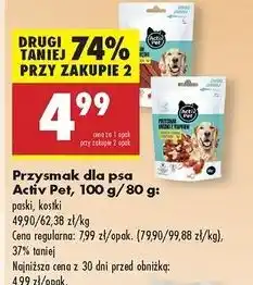 Biedronka Kostki dla psa z wapnem drobiowe Activ Pet oferta