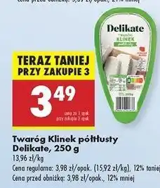 Biedronka Twaróg klinek półtłusty Delikate oferta