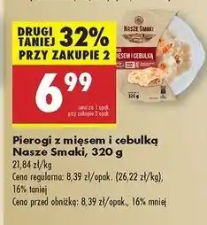 Biedronka Pierogi z mięsem i cebulką Nasze Smaki oferta