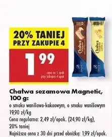 Biedronka Chałwa sezamowa o smaku waniliowym Magnetic oferta