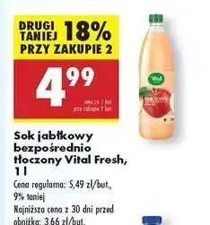 Biedronka Sok jabłkowy Vital Fresh oferta