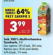 Biedronka Sok multiwitamina Tymbark oferta