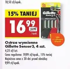 Biedronka Ostrza wymienne Gillette Sensor 3 oferta