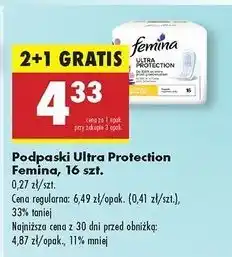 Biedronka Podpaski normal Femina Ultra Protection oferta