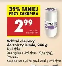 Biedronka Wkład olejowy do zniczy 240 g 96 h Lumia oferta