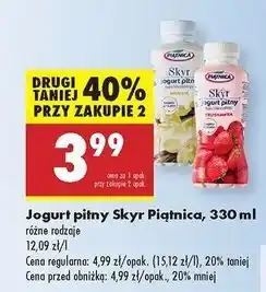 Biedronka Jogurt pitny truskawka Piątnica Skyr oferta