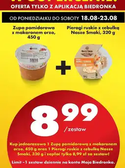 Biedronka Pierogi ruskie z cebulką Nasze Smaki oferta