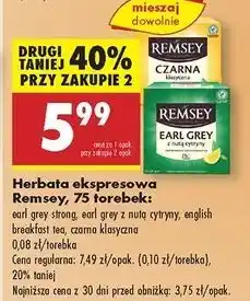 Biedronka Herbata black tea Remsey oferta