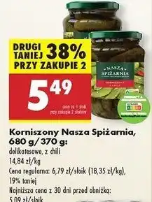 Biedronka Korniszony z chili Nasza Spiżarnia oferta