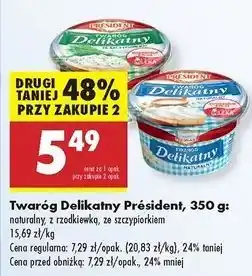 Biedronka Twaróg delikatny ze szczypiorkiem President oferta