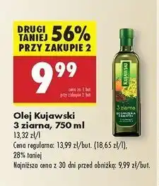 Biedronka Olej z lnem oraz pestakami dyni Kujawski 3 Ziarna oferta