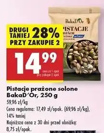 Biedronka Pistacje prażone solone BakaD'Or oferta