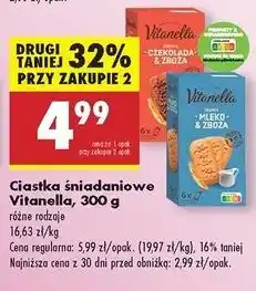 Biedronka Ciastka mleko i zboża Vitanella oferta