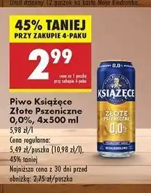 Biedronka Piwo Książęce Złote Pszeniczne 0.0% oferta