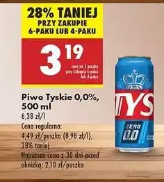 Biedronka Piwo Tyskie 0.0% oferta