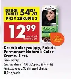Biedronka Farba do włosów 1-0 Palette Permanent Naturals Color Creme oferta