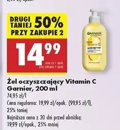 Biedronka Żel do twarzy oczyszczający Garnier Vitamin C oferta