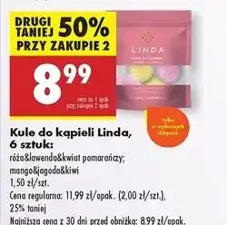 Biedronka Kule do kąpieli mango-jagoda-kiwi Linda oferta