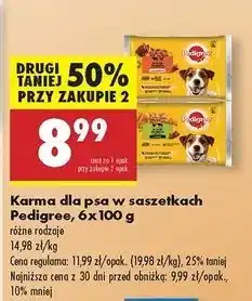 Biedronka Karma dla psa wybór smaków w sosie Pedigree oferta
