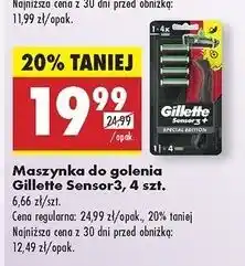 Biedronka Maszynka do golenia + 4 wkłady specjal edition Gillette Sensor 3 oferta