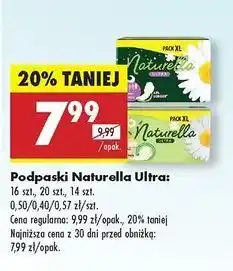 Biedronka Podpaski higieniczne night Naturella Ultra oferta