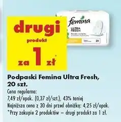 Biedronka Podpaski fresh Femina Ultra oferta