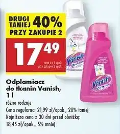 Biedronka Odplamiacz w płynie white Vanish Oxi Action oferta