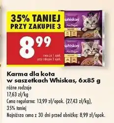 Biedronka Karma dla kota drobiowe frykasy Whiskas Pure Delight oferta