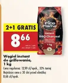 Biedronka Węgiel instant Fire & Flame oferta