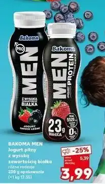 Kaufland Jogurt truskawkowy wysokoproteinowy Bakoma Men Protein oferta