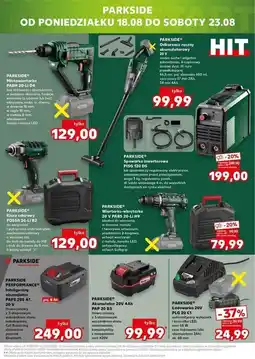 Kaufland Młotowiertarka akumulatorowa 20 v Parkside oferta