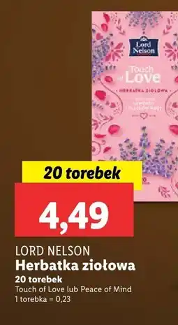 Lidl Herbata ziołowa Lord Nelson Touch of Love oferta