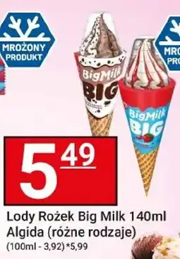 Hitpol Lody Rożek Big Milk Algida oferta