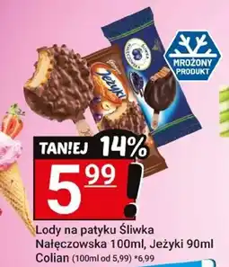 Hitpol Lody na patyku Śliwka Nałęczowska, Jeżyki Colian oferta
