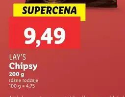 Lidl Chipsy Lay's różne rodzaje oferta