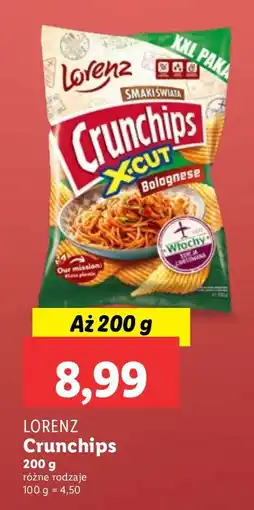Lidl Chipsy Lorenz Crunchips różne rodzaje oferta