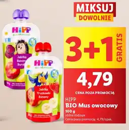 Lidl Mus HiPP BIO owocowy różne rodzaje oferta