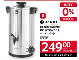 Selgros Hendi warnik do wody oferta
